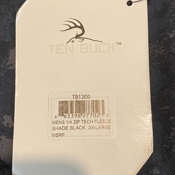 Men’s Ten Buck camo 1/4 zip tech 100% poly fleece shirt NWT size 2XL | hunting | - Picture 7 of 8